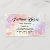 Lichaamsbedekking schoonheidsruimtesonde Logo Mass Visitekaartje (Achterkant)