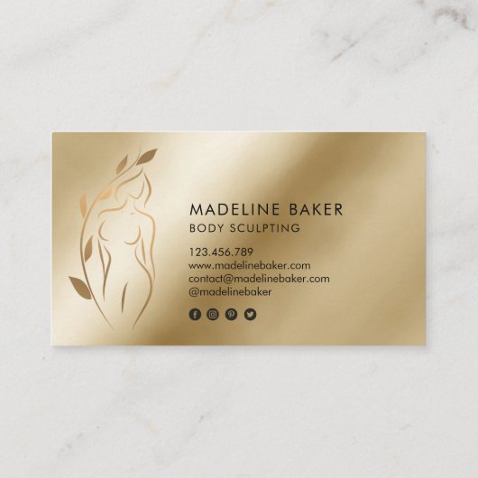 Lichaamsbedekking Wellness Cosmetics Beauty Spa Visitekaartje (Achterkant)