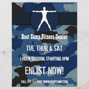 Lichaamsblauw kledij Camo Boot Camp Flyers