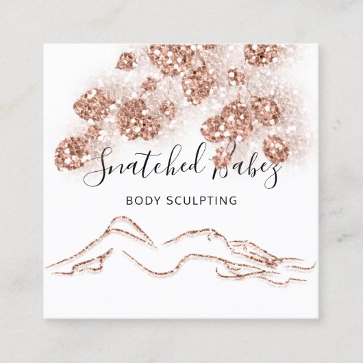 Lichaamsbloedslachting QRCODE Roos Floral Vierkante Visitekaartje (Voorkant)