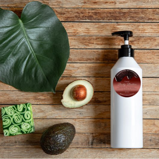 Lichaamsboterschijven Productverpakking Chocolade Ronde Sticker