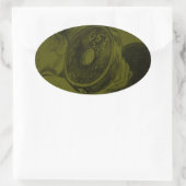 Lichaamsbouw Fitness potlood schets Ovale Sticker (Tas)