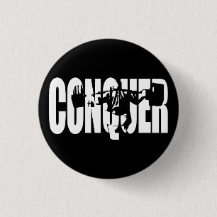Lichaamsbouw Motivatie - CONQUER Ronde Button 3,2 Cm