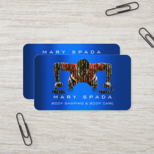 Lichaamsbouwhulpstof Man Blauwe kobalt Visitekaartje