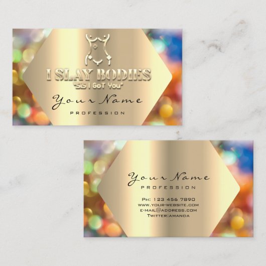 Lichaamsbouwuitrusting Schroefgrafiek Visitekaartje (Voorkant / Achterkant)