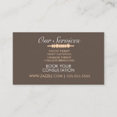 Lichaamscontact Sculpting Massage Earthy Tone Visitekaartje (Achterkant)