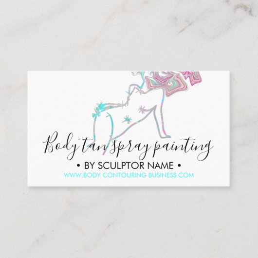 Lichaamsculpcontourschilderij Visitekaartje (Voorkant)