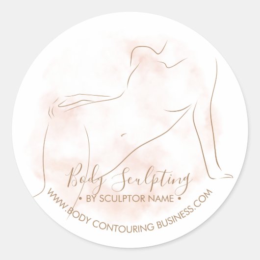 Lichaamsculpcontourverzorging Ronde Sticker (Voorkant)
