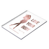 Lichaamsculpende lichaamcontouren die spa gift vor notitieboek (Linkerzijde)