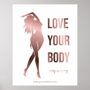 Lichaamsculplichaam, contourvormig, fitness poster