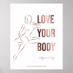 Lichaamsculplichaam, contourvormig, fitness poster