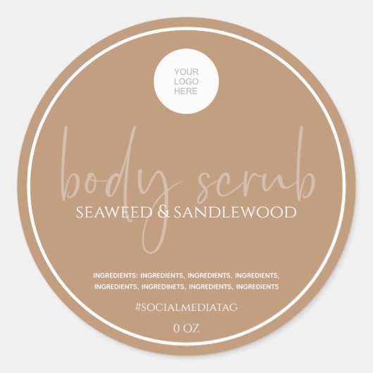 Lichaamsgebruik Ronde Sticker (Voorkant)