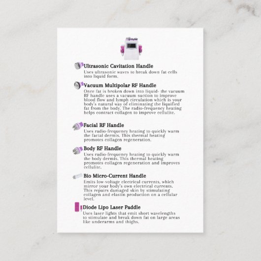 Lichaamsgehalte Ultrasonische ventilatie-informati Visitekaartje (Achterkant)