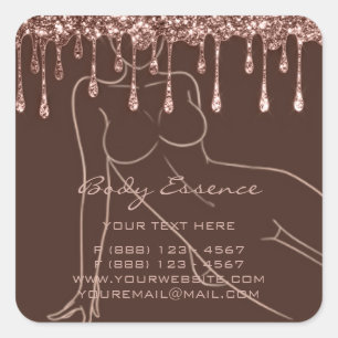 Lichaamshuid Verzorgende Zeep Balm Cosmetisch Spa  Vierkante Sticker