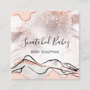 Lichaamsmassage Sculpting SPA Marble QRCODE Glam Vierkante Visitekaartje