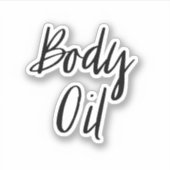 Lichaamsolie Opslag Sticker (Voorkant)