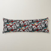 Lichaamsprietskulls  Tattoo Lichaamskussen (Voorkant)