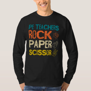 Lichaamstrainer Retro Vintage Steen Papier Schaarb T-shirt