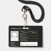 Lichaamstraining Badge (Achterkant met lanyard)