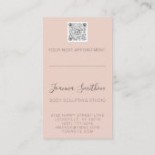 Lichaamsvorm Schoonheidssculpende QR-code Logo Blu Visitekaartje (Achterkant)