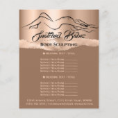 Lichaamsvormende Bouw Logo Roos SPA Prijslijst  Flyer (Achterkant)