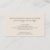 Lichaamsvrouw Line Art Modern Visitekaartje (Achterkant)