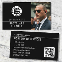 Lichaamswacht Diensten Modern Foto Logo QR Code