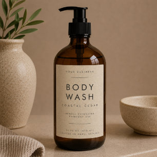 Lichaamswas Spa Salon Bedrijfsmerklabel Voedselcontainer Etiket