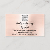 Lichaamszorg Aangepast Logo QR Code Roos Visitekaartje (Achterkant)