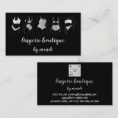 Lichaamszorg Logo QR Code Bikini Ondergoed Winkel  Visitekaartje (Voorkant / Achterkant)
