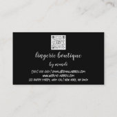 Lichaamszorg Logo QR Code Bikini Ondergoed Winkel  Visitekaartje (Achterkant)