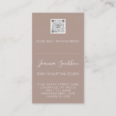 Lichaamszorg Schets QR-code Logo Huid Visitekaartje (Achterkant)