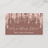 Lichaamszorg sculpend QRCode Logo Glitter Huid Visitekaartje (Voorkant)