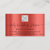 Lichaamszorg sculpend QRCode Logo Red Visitekaartje (Achterkant)