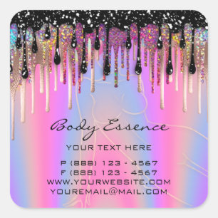 Lichaamszorg Zeep Balm Cosmetische Winkel Roze hol Vierkante Sticker