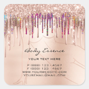 Lichaamverzorging Vormende Zeep Balm Cosmetisch Ro Vierkante Sticker