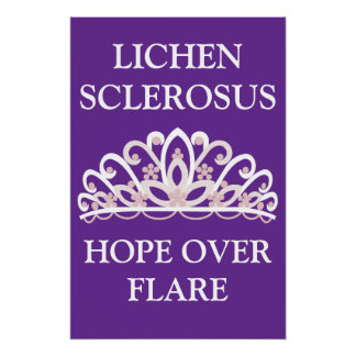 Lichen Sclerosus Bewustzijn "Hoop Over Opvlamming" Perfect Poster