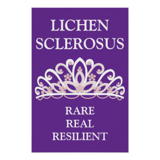 Lichen Sclerosus Bewustzijn "Zeldzaam Echt Veerkra Perfect Poster