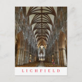 Lichfield Cathedral interieur aanzicht ansichtkaar Briefkaart (Voorkant)