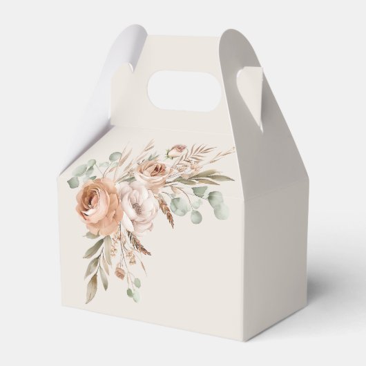 Licht Aarde Tone Bloemen Rustiek Boho Huwelijk Bedankdoosjes (Achterkant)