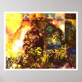 Licht Abstract 7: 'gebufferd leven' Poster