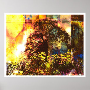 Licht Abstract 7: Leven zonder grenzen Poster