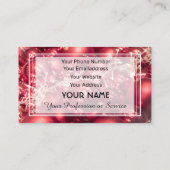 Licht abstracte rode kerstballen visitekaartje (Achterkant)