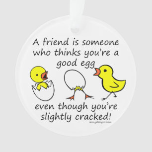 Licht afgewerkt Funny Best Friend Gezegde Ornament