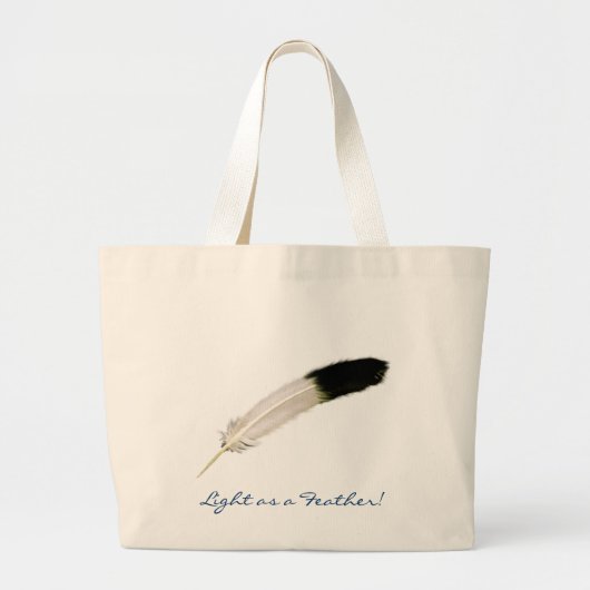 Licht als een Feather Fun boodschappentas Grote Tote Bag (Voorkant)