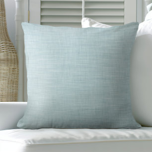 Licht Aqua Blue Linnen Textuur Sierkussen