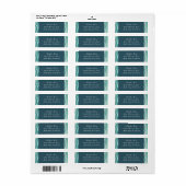 Licht Aqua Elegant Return Address Label (Full Sheet)