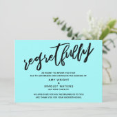 Licht Aqua Trouwannuleringskaart Kaart (Staand voorkant)