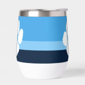 Licht Baby Blauw & Navy Pawprint (Links)