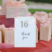 Licht baby blauw zilver glitter foto Sweet 16